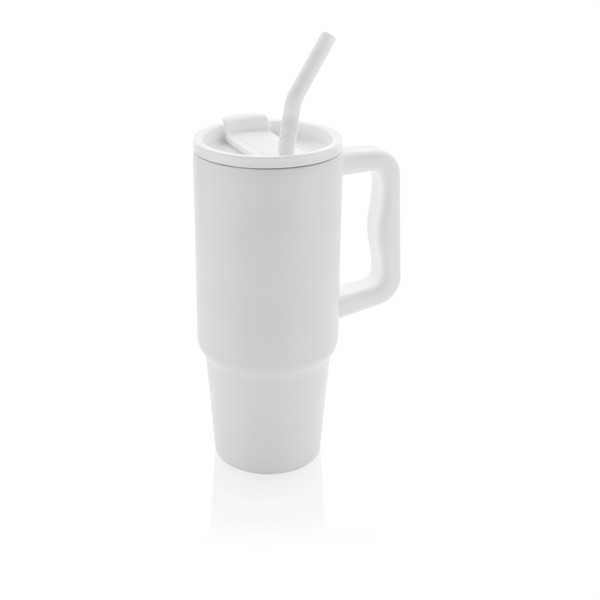 Mug 900ml en acier inoxydable recyclé Embrace RCS - Blanc