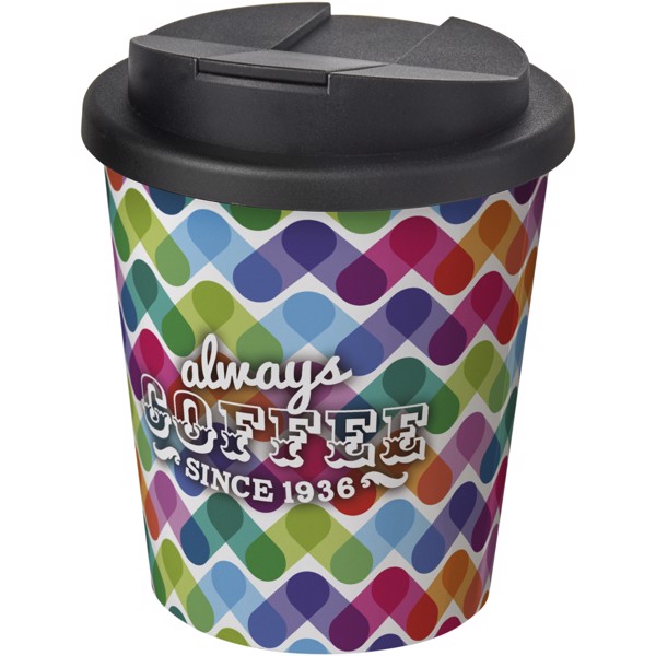 Termohrnček Brite-Americano Espresso® 250 ml s uzáverom odolným proti vyliatiu - Biela / Jednofarebná čierna