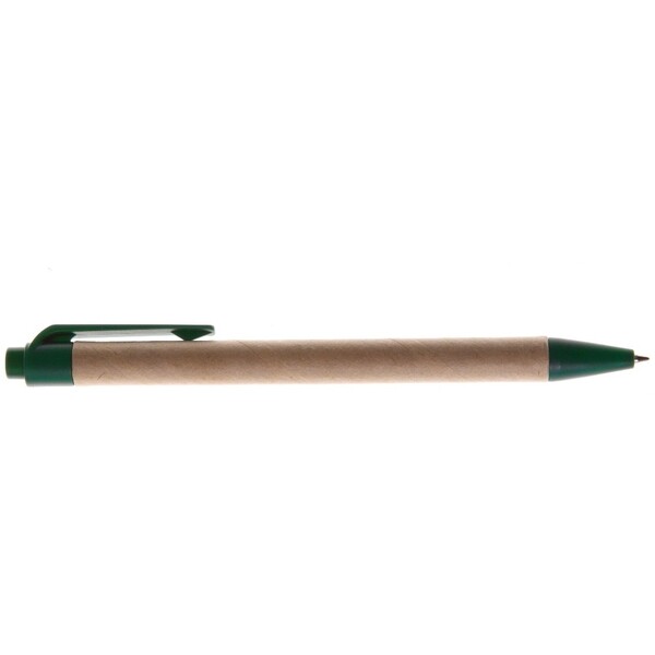 Recycled cardboard ball pen | Nicholas - green
