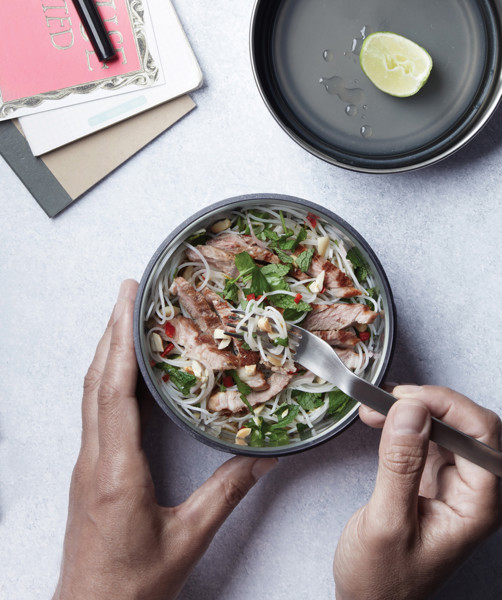 Black+Blum Glass Lunch Bowl 750ml - Silver