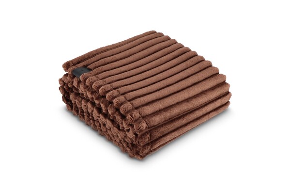 Couverture en polaire recyclée Sagaform Esther 130 x 170 cm - Marron foncé