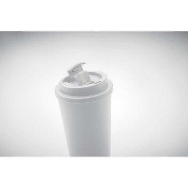 Double wall tumbler 450 ml Tuesday - White