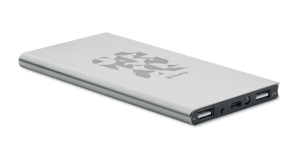 Power bank 8000 mAh Powerflat8c - Matt Silver