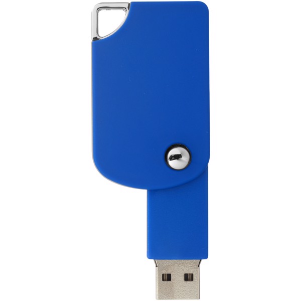 Clé USB pivotante carrée - Bleu / 64GB