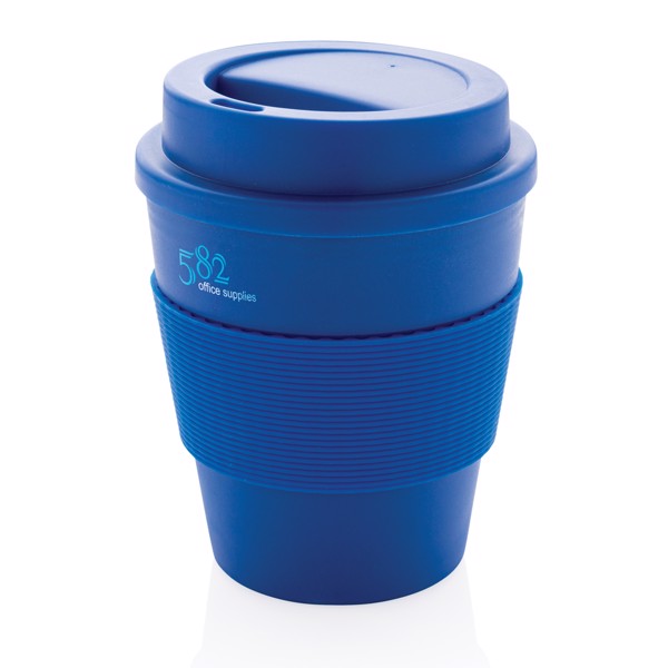Mug en PP recyclable avec couvercle à vis 350ml - Bleu