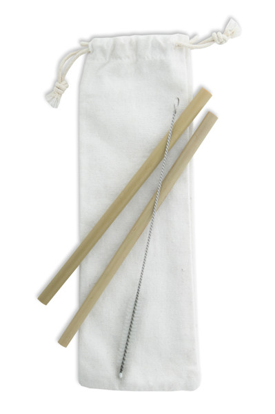 Boosip bamboo straw set, cotton pouch