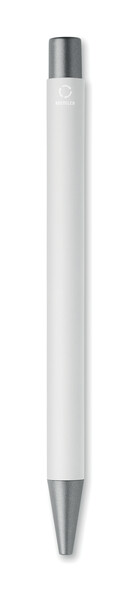 Recycled aluminium ball pen Nali - White