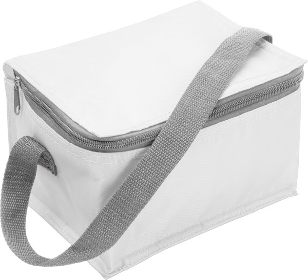 Saco térmico Poliéster (420D) 6 latas Cleo - White