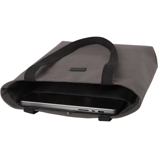 Joey vielseitige Tragetasche aus GRS recyceltem Canvas 14 L - grau