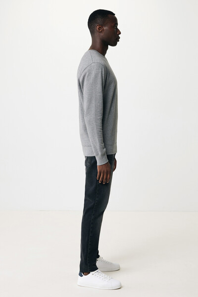 Lehká mikina Iqoniq Etosha z recykl. bavlny - Light Heather Anthracite / XXXL