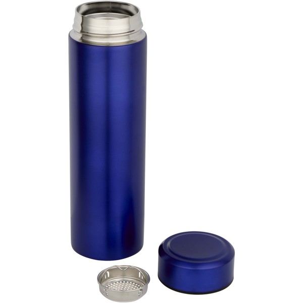 Gourde Taylor en acier inoxydable à double paroi de 450 ml avec filtre à thé - Bleu
