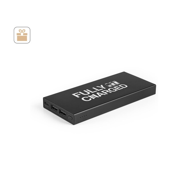 DOROTHY 10. Prijenosna baterija od 10'000 mAh izrađena od recikliranog aluminija (100% rAL)