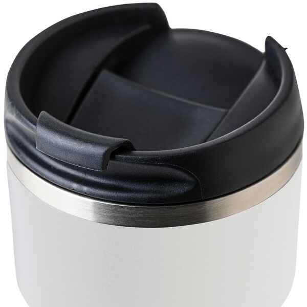 Recycled stainless steel double-walled mug (175 ml) Oli - white