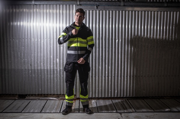 6524 PANTS HI VIS CL.1 YELLOW/BLACK C150