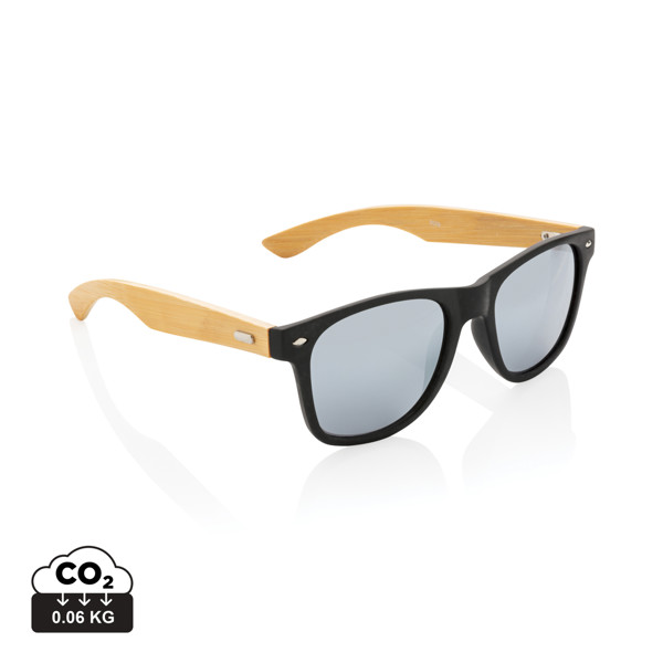 Bamboo and RCS recycled plastic sunglasses - Black