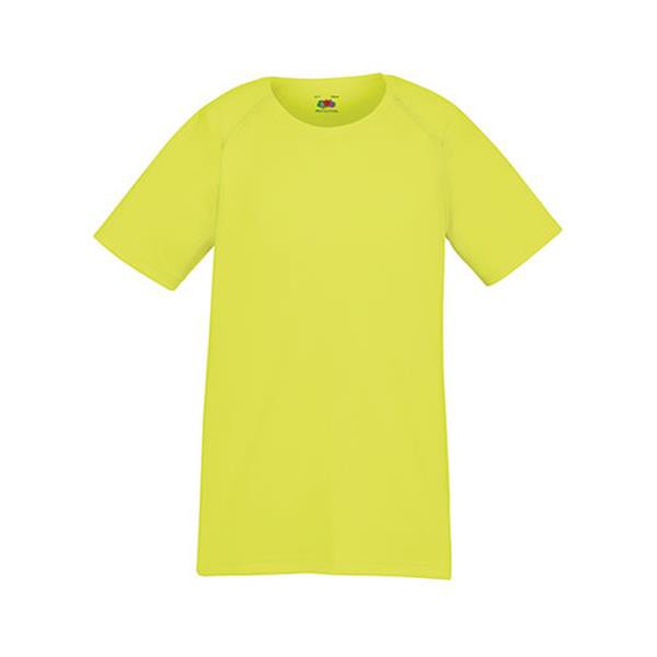 T-Shirt Performance T Kids 140G - 100% Poliéster - Amarelo Fluorescente / 9_11