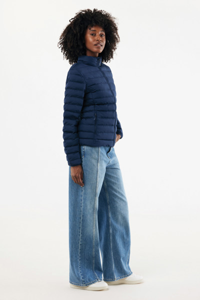 IQONIQ Maiko Damen Steppjacke aus recyceltem Polyester - Navy Blau / S