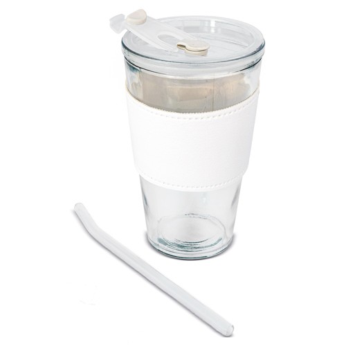 450 ML GLASS WITH STRAW “DELICATESSEN”