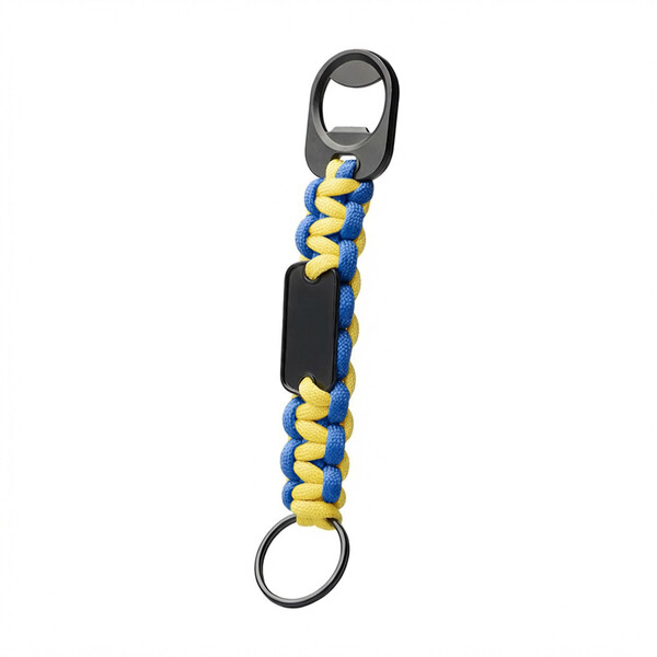 BRAID - BND1553 - RPET Porte-clés tressé avec décapsuleur