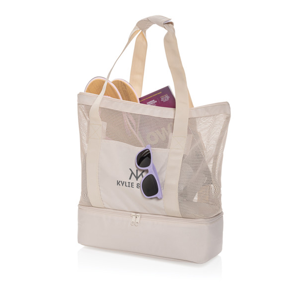 Iqlo Aware™ RPET 2-in-1 cooler tote - Beige