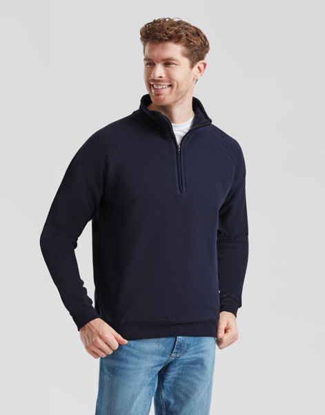 Classic Zip Neck Sweat - Deep Navy / S