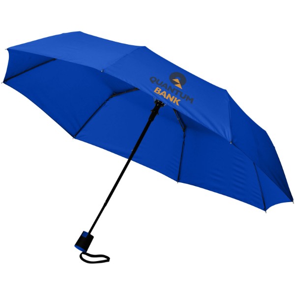 Ombrello pieghevole Wali da 21" con apertura automatica - Blu royal