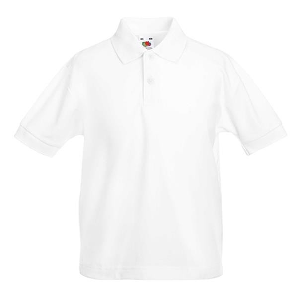 Polo 65/35 Kids 180G - 65% Poliéster/ 35% Algodão - Branco / 9_11