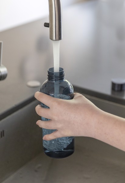 Bouteille d'eau étanche avec bouchon en métal - Bleu
