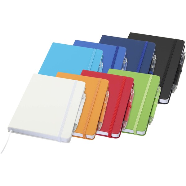 Spectrum A5 recycled notebook and ballpoint pen set - Royal Blue