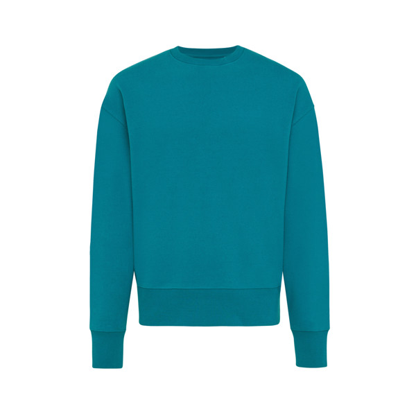 Sweater à col rond en coton recyclé Iqoniq Kruger - Verdigris / XXL