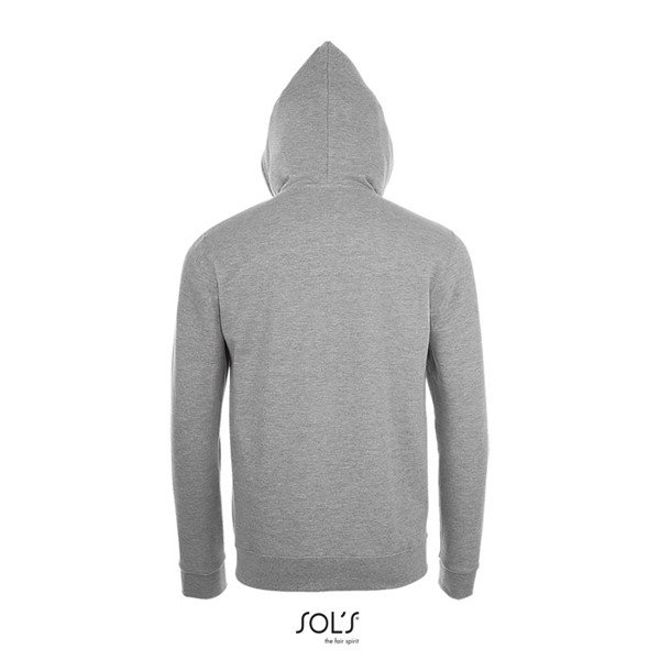 STONE UNISEX ZIP HOODIE - Grey Melange 2 / S