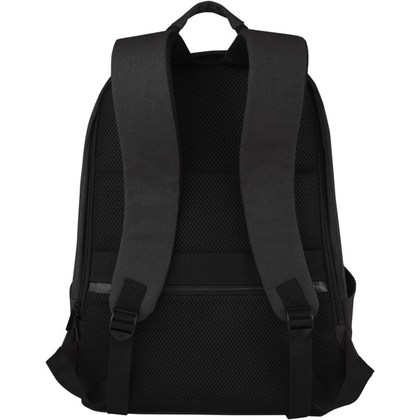 Sac à dos anti-vol pour ordinateur portable Joey de 18 L en toile recyclée GRS 15,6 pouces - Noir