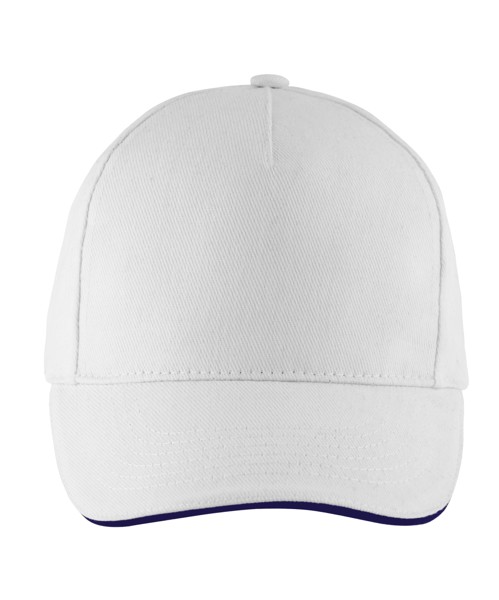 Sol's Long Beach - 5 Panel Cap - White / French Navy