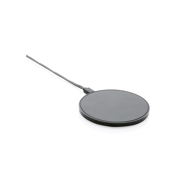 RCS standard recycled plastic 10W wireless charger - Black