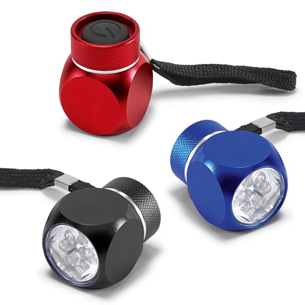 LOUIS. Lanterna em alumínio com 6 LEDs - Preto
