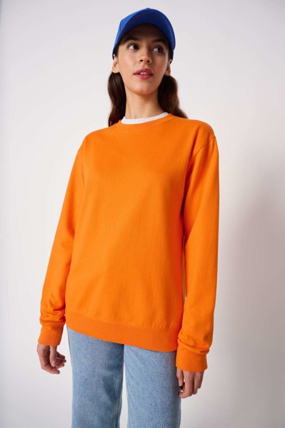 Unisex Basic Round Neck Tubular Sweatshirt - Ideal White / S