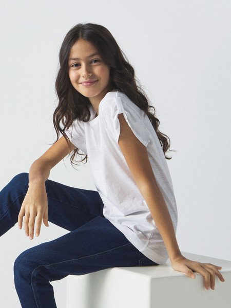 Slub Girls - White / 12-14