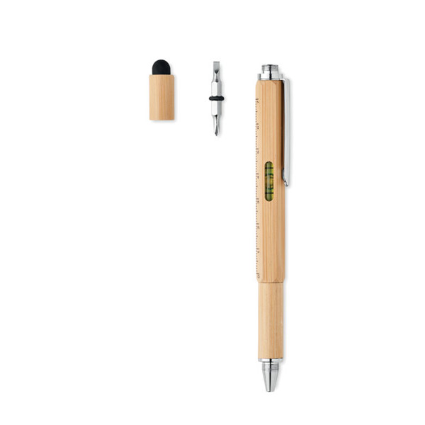 MB - Spirit level pen in bamboo Toolbam