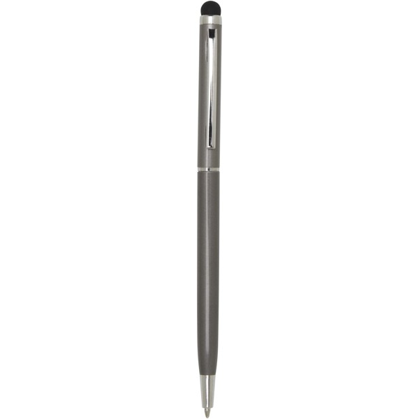 Ore aluminium ballpoint pen with stylus (blue ink) - Titanium