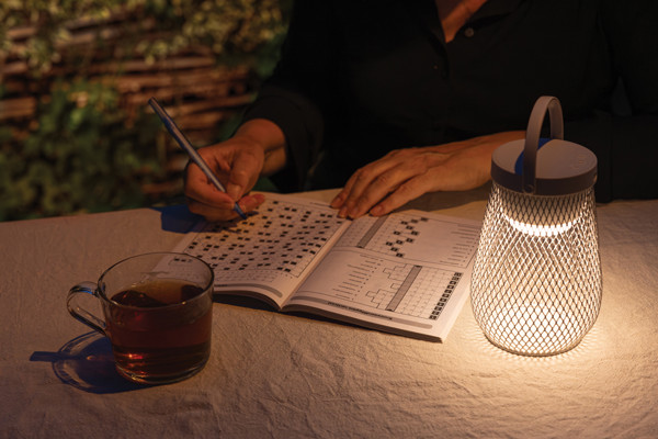 Aurora RCS recycled plastic USB re-chargeable table lamp