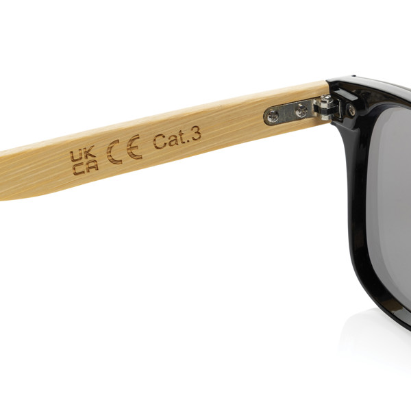 Prism RCS recycled plastic sunglasses with bamboo frame