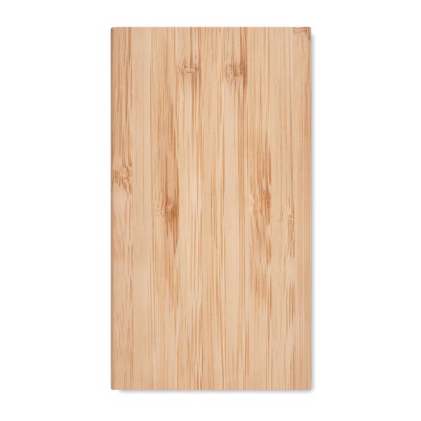 Arena Solar power bank bamboo, 4000 mAh