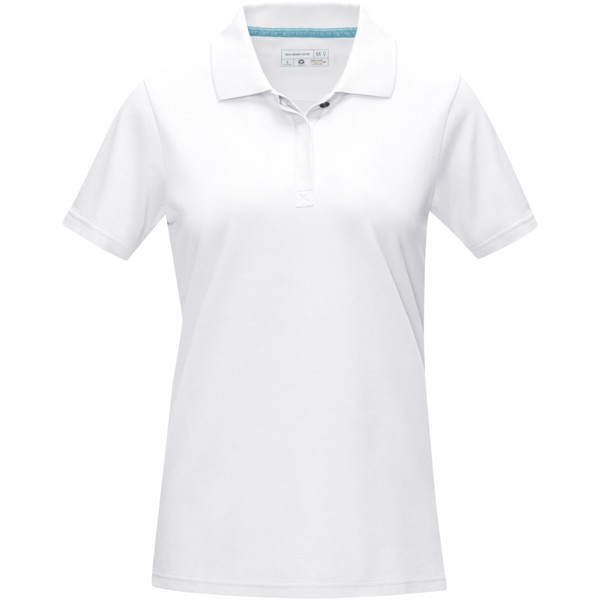 Polo Graphite bio manches courtes femme - Blanc / 2XL