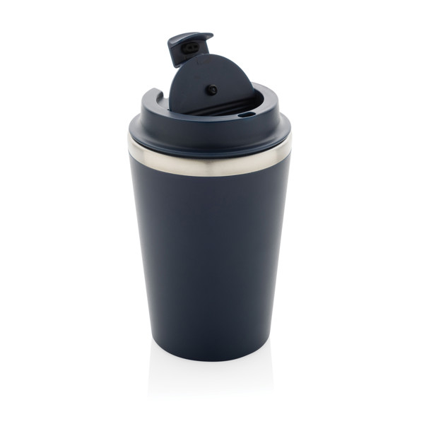Mug 350ml à double paroi en PP recyclé RCS Java - Bleu Marine