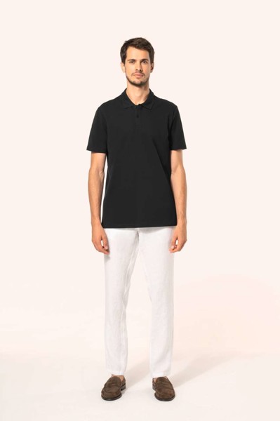 MUŠKA POLO MAJICA KRATKIH RUKAVOVA SUPIMA® - Bijela / 2XL