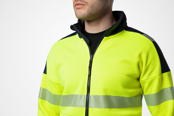 6109 Sweatshirt Full Zip Yellow/black XXL