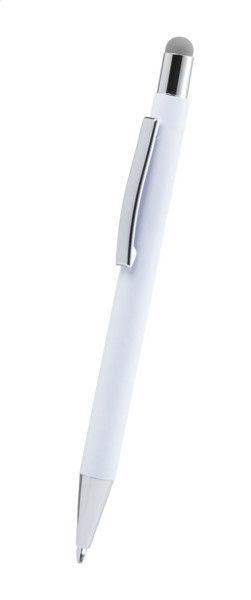 Touch Ballpoint Pen Wirly - Silver / White