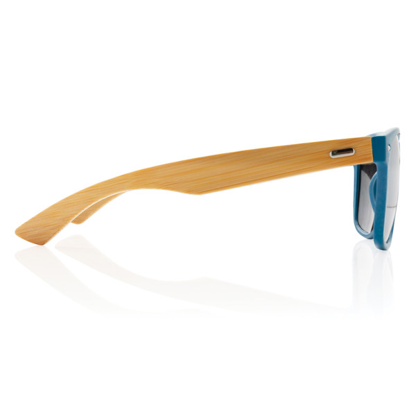 Lunettes de soleil en bambou et plastique recyclé RCS - Bleu