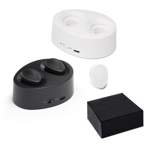 CHARGAFF. trådløse in-ears i ABS - Hvid