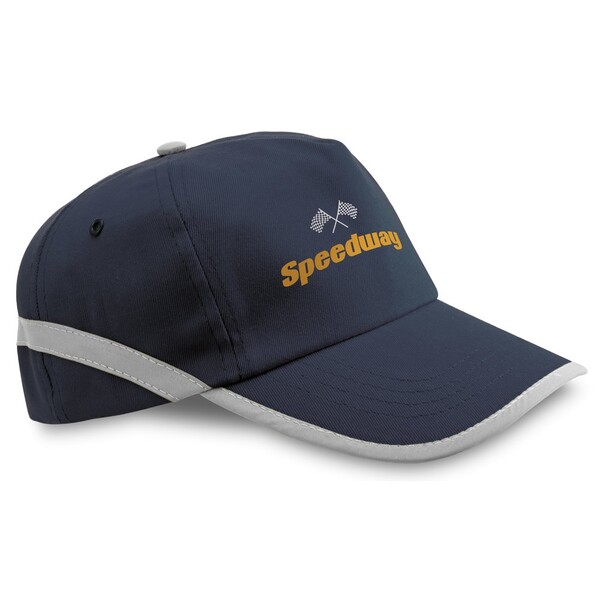 JONES. Polyester cap with reflective elements - Blue